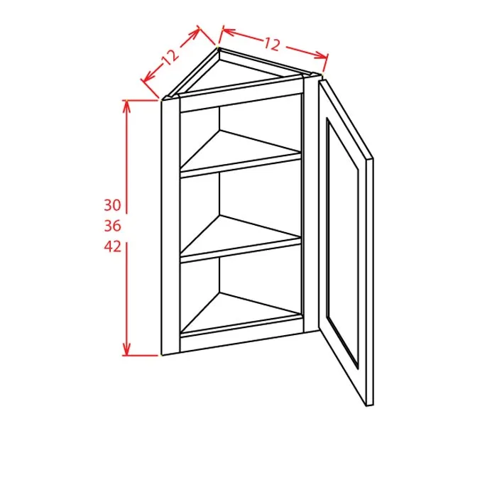 Red Cherry Angle Wall Cabinet