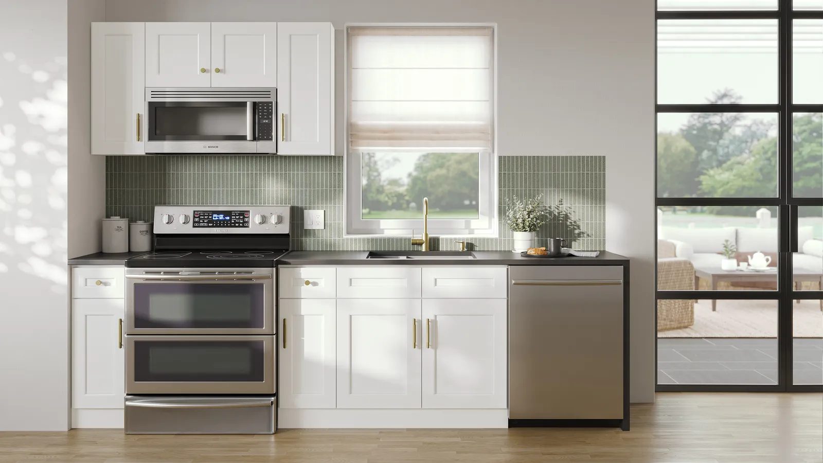 White Shaker cabinet kitchen