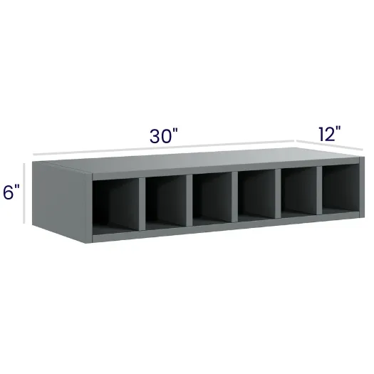 Heather Gray Shaker Wall Wine Cube