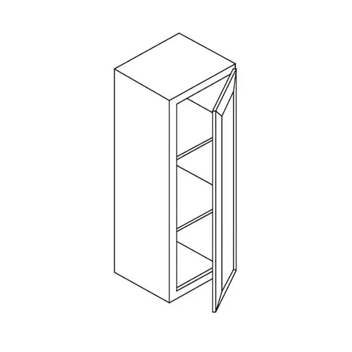 White Shaker 30" High Wall Cabinets · Single Door
