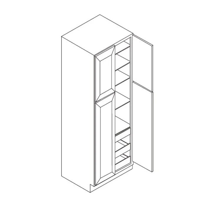 White Shaker Utility / Pantry Cabinets · 4 Doors