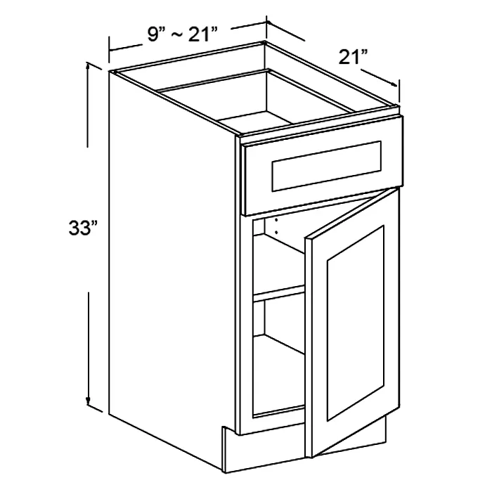 White Shaker Vanity Base Cabinet