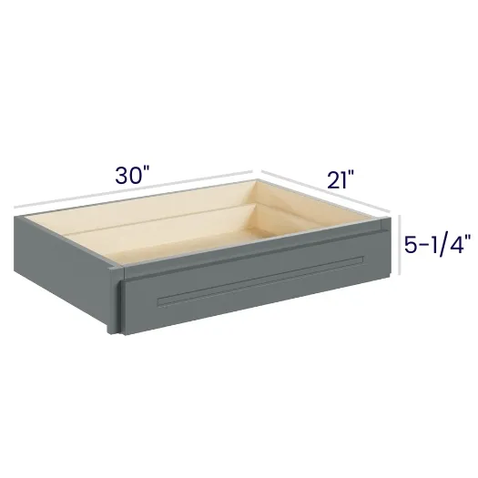Heather Gray Shaker Desk Knee Drawer