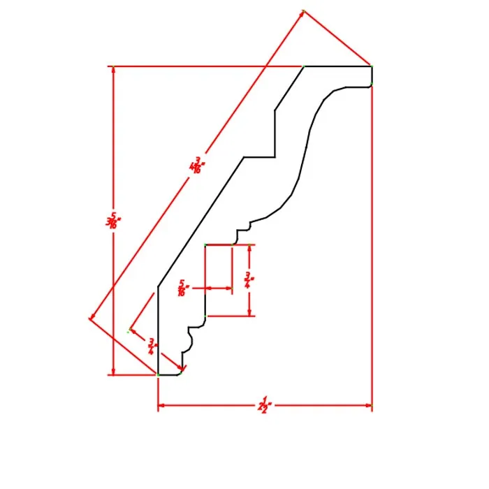 Red Cherry Moldings · Inset Crown