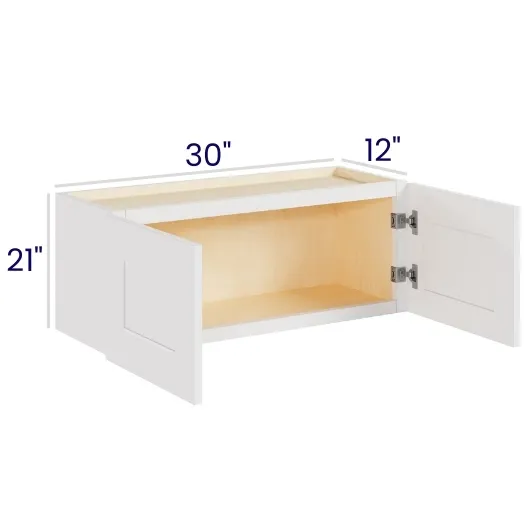 White Shaker Wall Bridge Cabinet