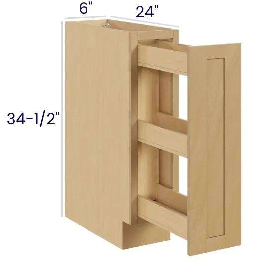 Oak Shaker Bases With Spice Pullout