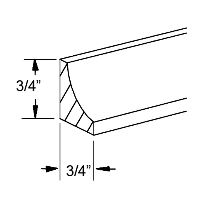 White Shaker Inside Corner Molding