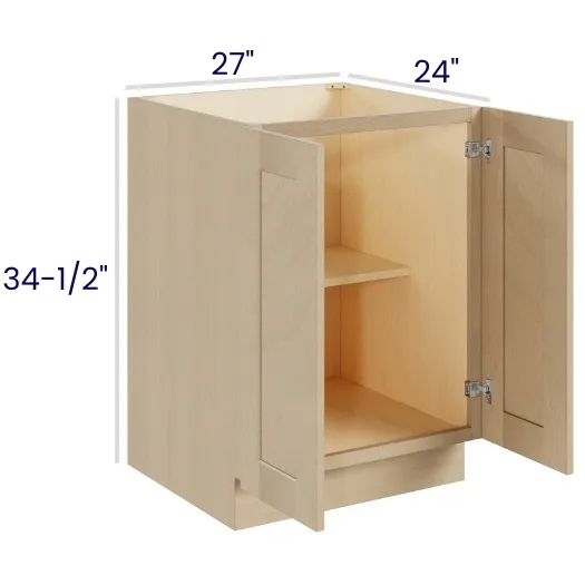 Natural Birch Full Height Double Door Bases