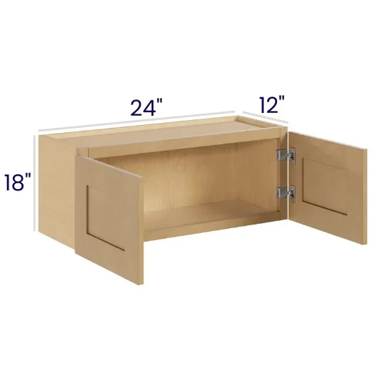 Oak Shaker 18" High Bridge Cabinets