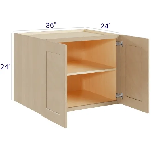 Natural Birch 36" Refrigerator Wall Cabinets