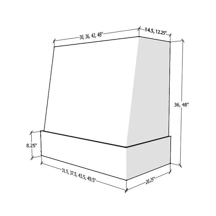 Red Cherry Angled Chimney Range Hood