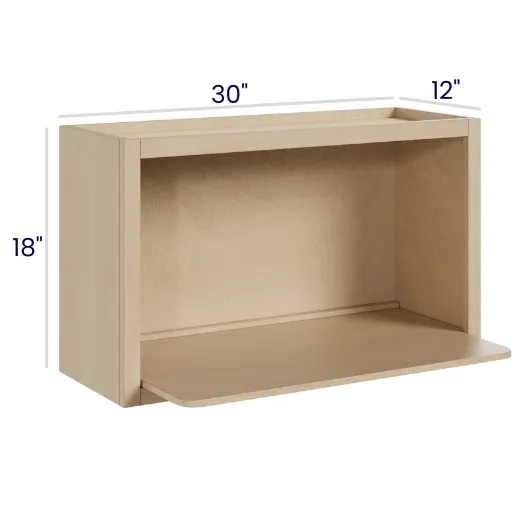 Natural Birch Complete Wall-mounted Microwave Shelf Kit