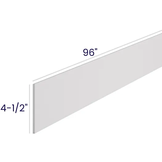 White Shaker Moldings · Toe Kick