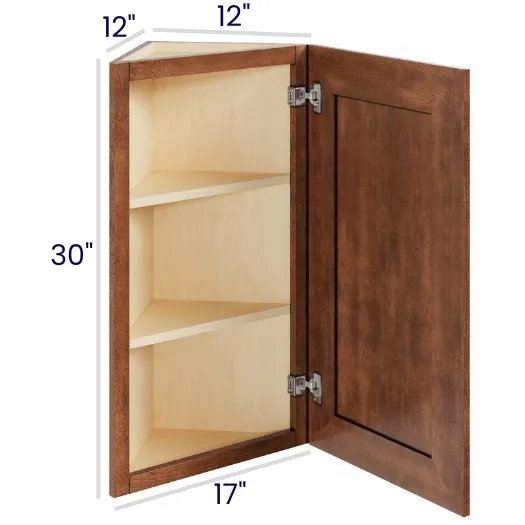 Red Cherry Angle Wall Cabinet