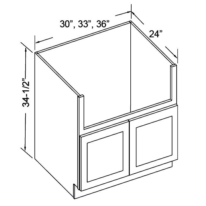 White Shaker Farm Sink Base