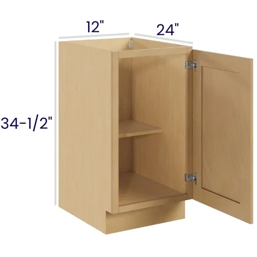 Oak Shaker Full Height Single Door Bases
