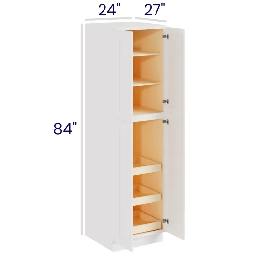 White Shaker Utility / Pantry Cabinets · 4 Doors