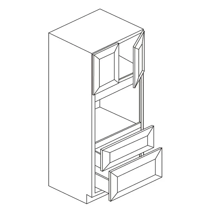 White Shaker Oven Cabinets