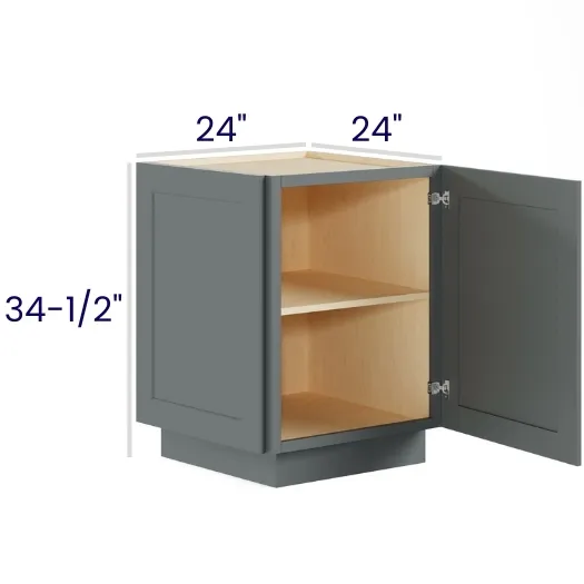 Heather Gray Shaker Base End Cabinet