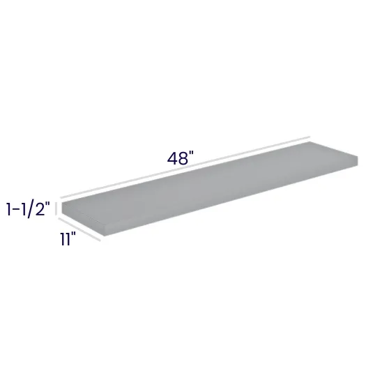 Heather Gray Shaker Floating Shelves · 48 & 60 inch