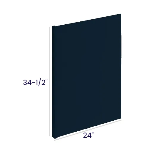 Navy Blue Shaker Panels · Dishwasher End