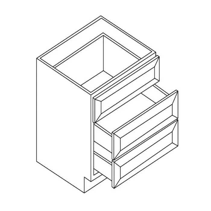White Shaker Vanity Drawer Bases