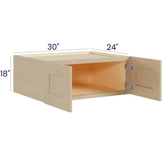 Natural Birch 30" Refrigerator Wall Cabinets