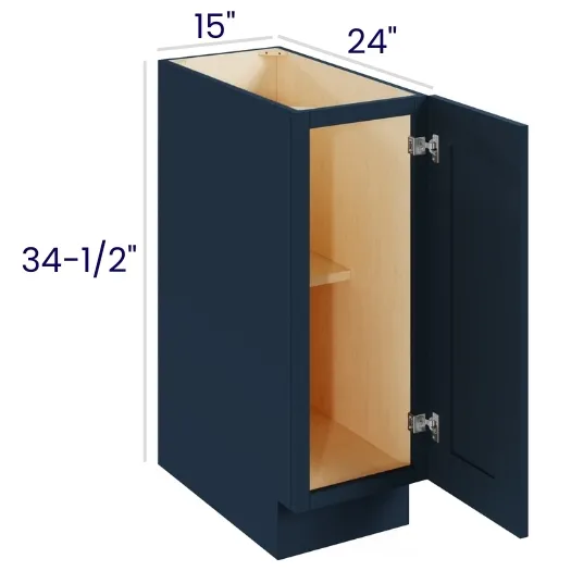 Navy Blue Shaker No Drawer · Full Height Cabinet