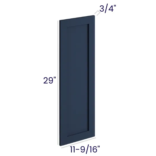 Navy Blue Shaker Panels · Wall Decorative End