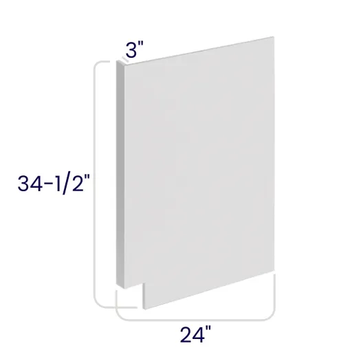 White Shaker Panels · Dishwasher End