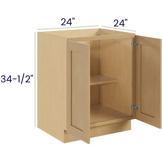 Oak Shaker Full Height Double Door Bases