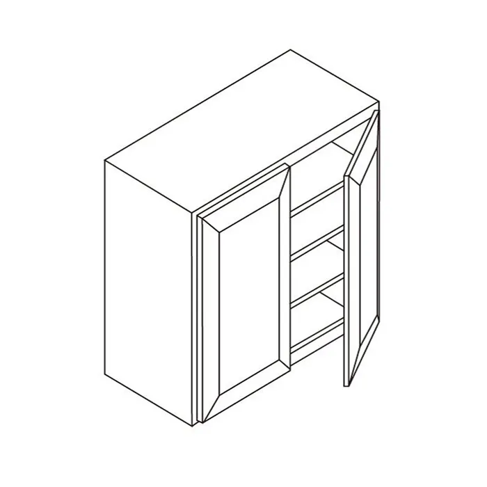 White Shaker 42" High Wall Cabinets · Double Door